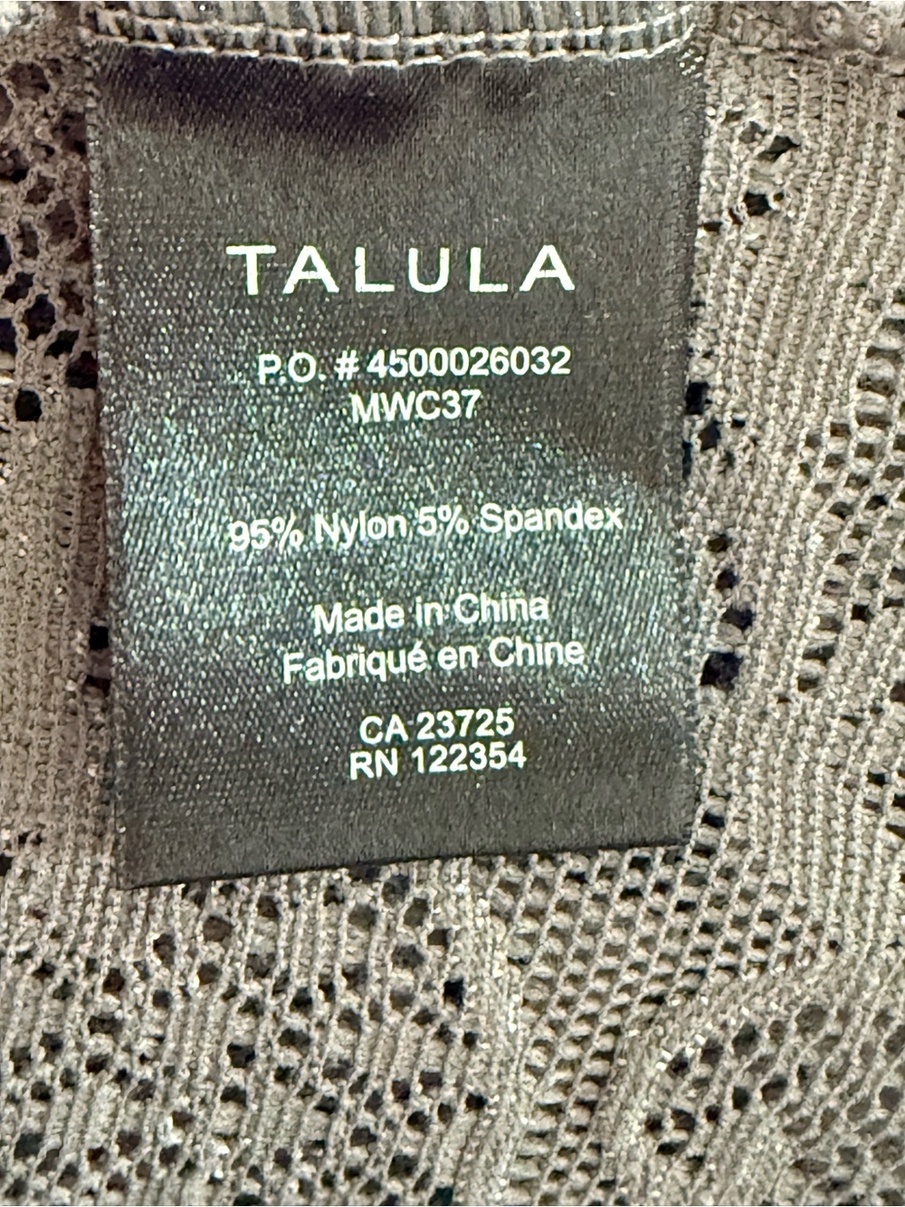 Aritzia Talula Grey Lace Long Sleeve Top Romantic Sheer Y2K - Picture 8 of 9